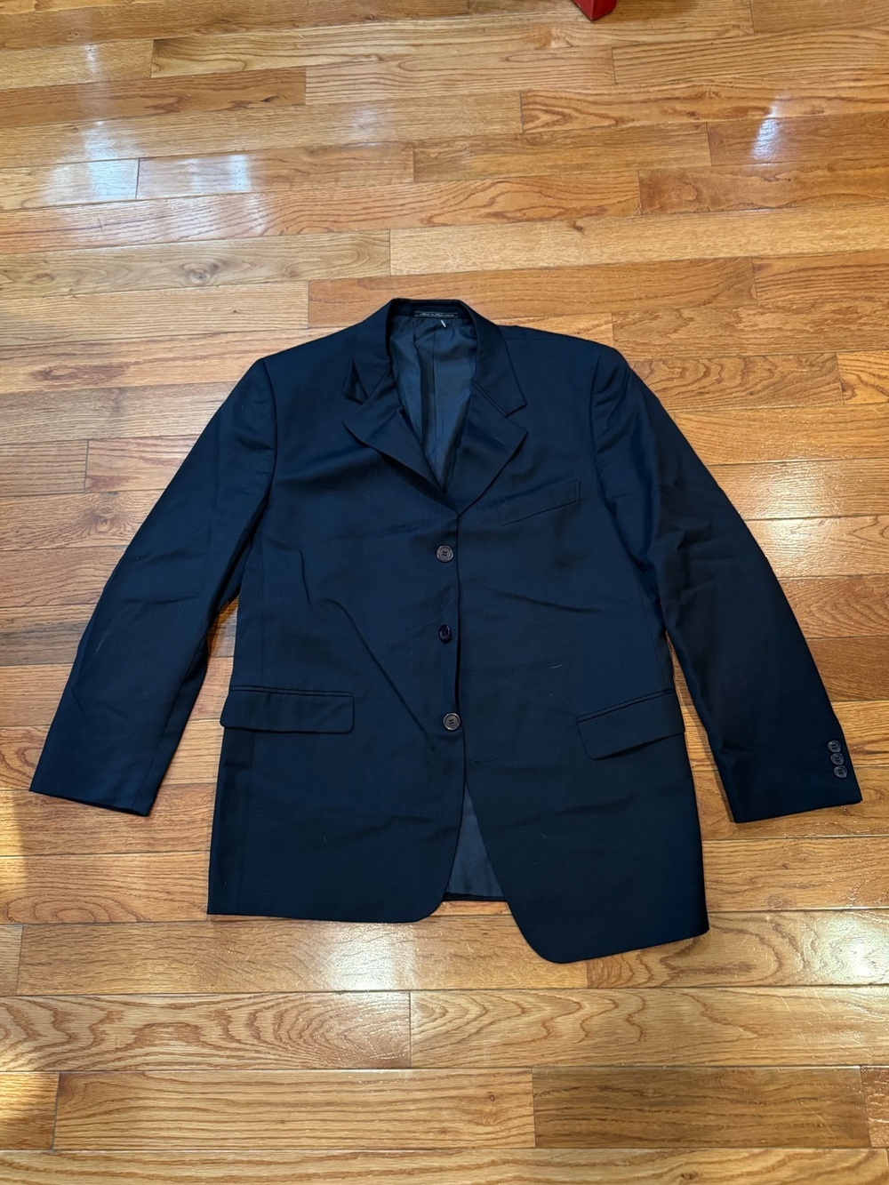 Vintage Gian Versace Black Wool Blazer Sport Coat Made In Italy 44R